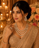 Load image into Gallery viewer, Royal Pearl Layered Necklace Set