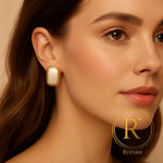 Load image into Gallery viewer, Ivory Cove Enamel Studs
