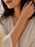 Load image into Gallery viewer, Gold Flower Charm Bracelet for Women