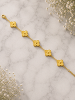 Load image into Gallery viewer, Gold Flower Charm Bracelet for Women